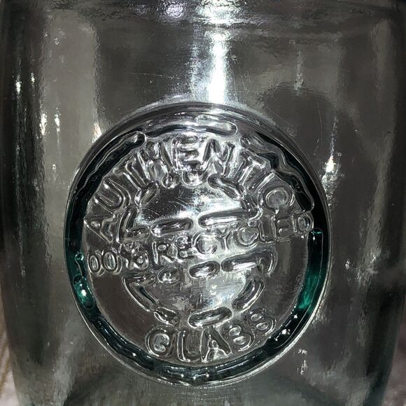 Authentic 100% Recycled 4" Glass Tumblers Drinking Glasses Set of 2 - Picture 3 of 9